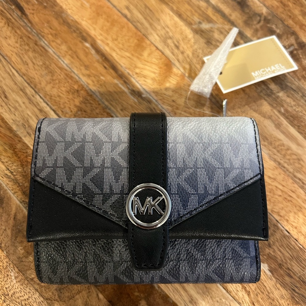 Michael Kors Black and Gray Wallet